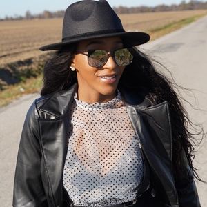 NEW HAUTE MONDE POLKA DOT MESH LONG SLEEVE BLOUSE SEE THROUGH SHIRT